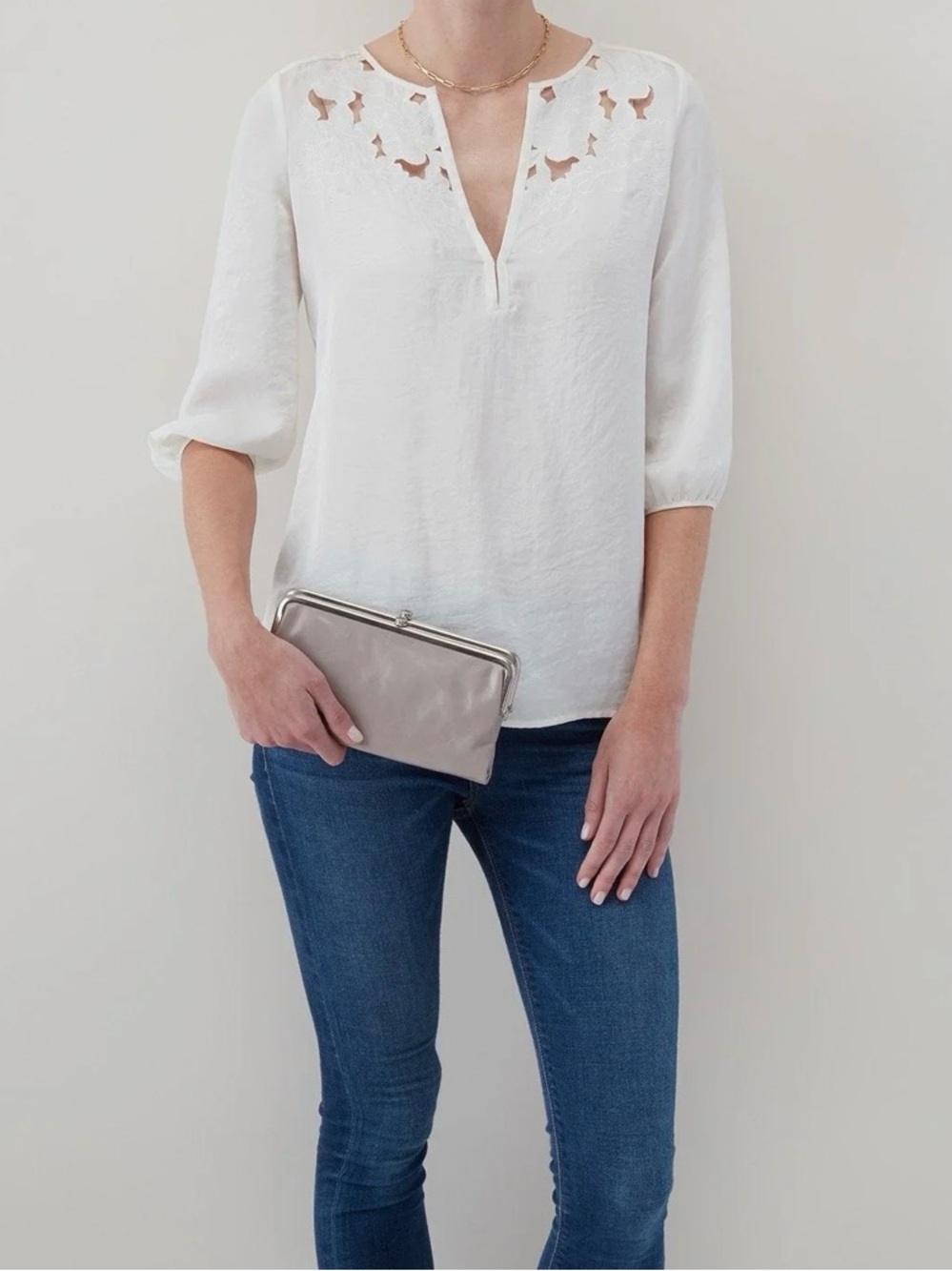HOBO LAUREN CLUTCH WALLET- Color: DRIFTWOOD-BNWT and Hobo Dust-bag - Picture 3 of 13